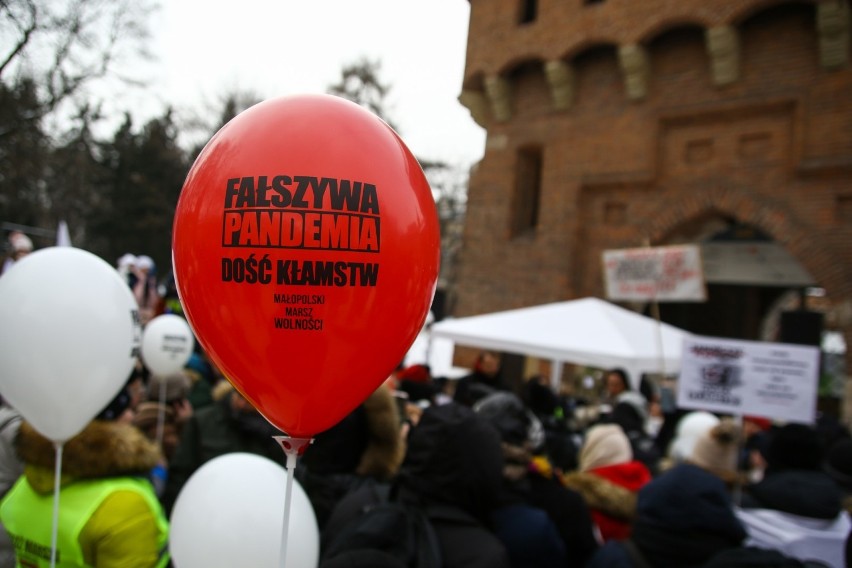 Na demonstracji zorganizowanej przez Małopolski Marsz...