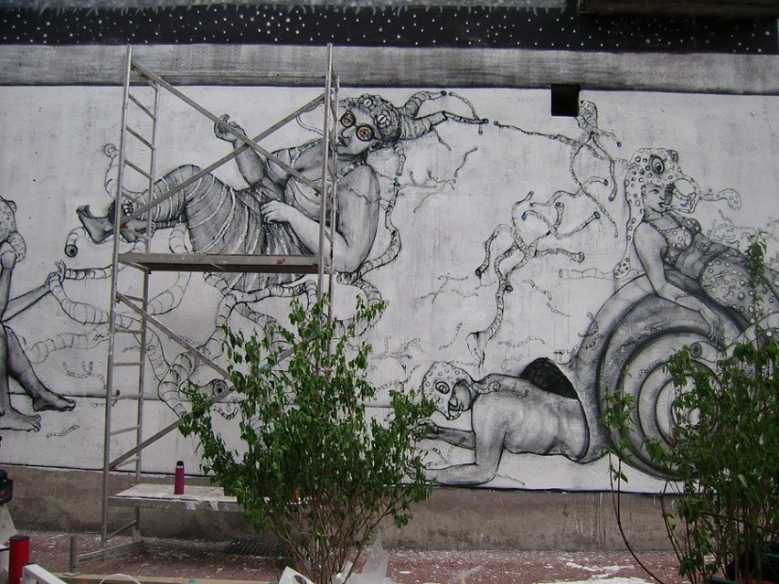 Drugi mural w Dąbrowie Górniczej już prawie gotowy [ZDJĘCIA]