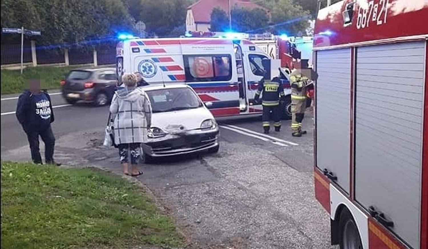 Wypadek motocyklisty w Porębie. Pijany kierowca auta