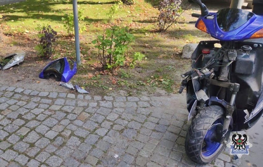 Kobieta wjechała autem w motorowerzystę w Szczawnie-Zdroju