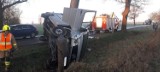 W miejscowości Małachowo Złych Miejsc bus wypadł z drogi i wylądował w rowie