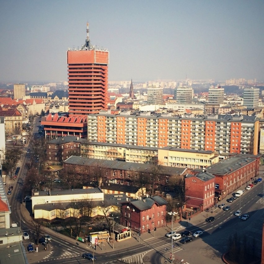 Poznań widziany z dachu Novotelu