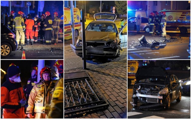Wypadek na skrzyżowaniu ulic Wiejska - Zgodna we Włocławku