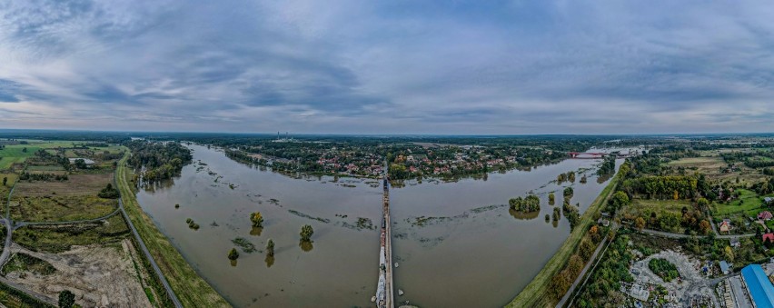 Wysoki stan Odry w Słubicach - 22.10.2020 r.