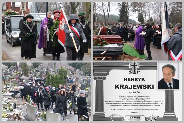 Pogrzeb Henryka Krajewskiego, znanego fotografa z Włocławka, 29 listopada 2021.