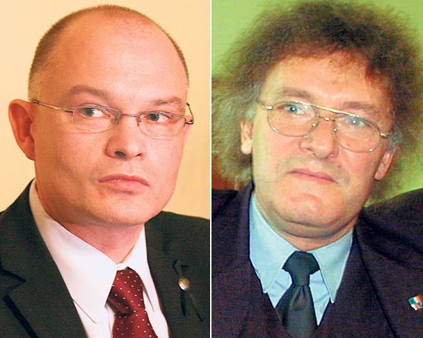 Waldemar Andzel (z lewej), poseł z Będzina, PiS:  przypomina o każdej możliwej rocznicy; Henryk Siedlaczek (PO), poseł  z ziemi rybnickiej: chętnie pozdrawia przyjaciół