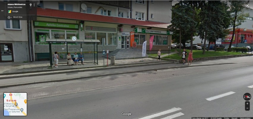 Przyłapani na ulicach Sztumu! Mieszkańcy uchwyceni przez Google Street View