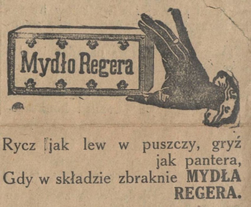 Reklama mydła zamieszczona w "Gońcu Kaliskim" 2 czerwca 1928...