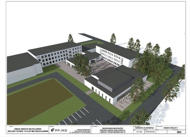 Tak po modernizacji wyglądać ma Zespół Szkół Muzycznych i SP nr 12 we Włocławku