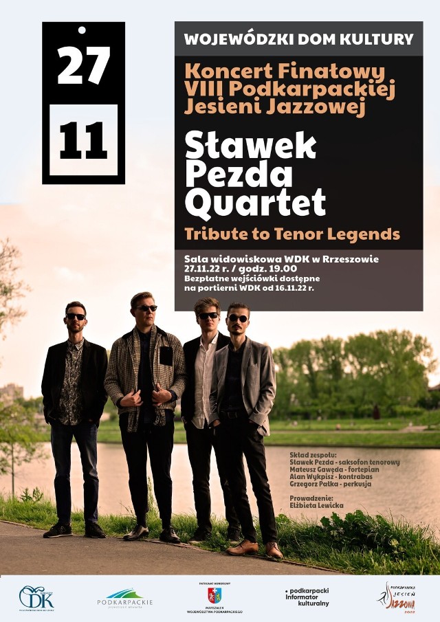 Zespól zaprezentuje projekt Tribute to Tenor Legends - poświęcony twórczości najwybitniejszych saksofonistów tenorowych