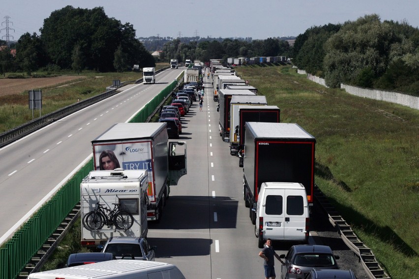 Tutaj korek ma łącznie kilkanaście kilometrów. Nie doszło...