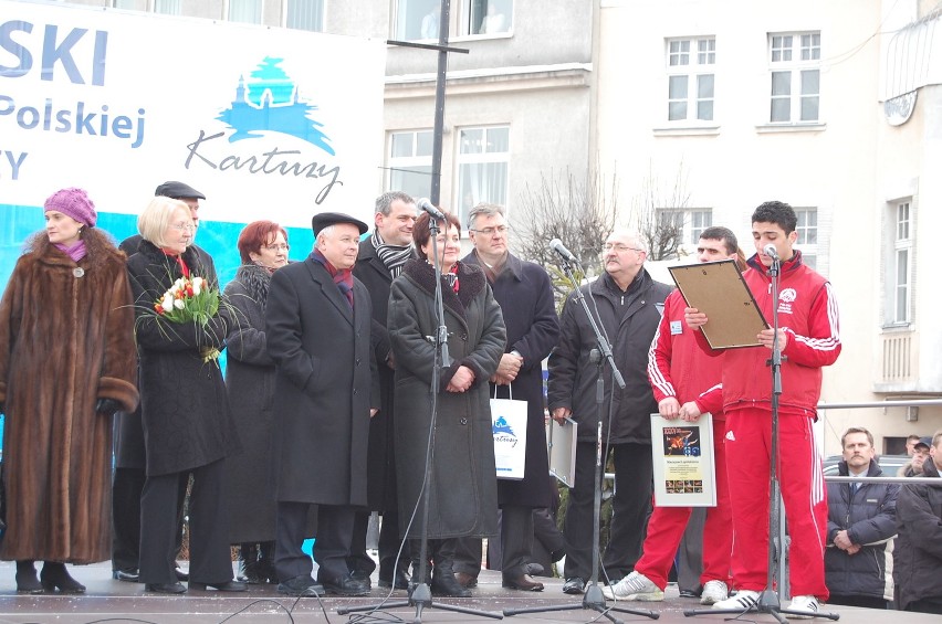 Lech Kaczyński odwiedził Kartuzy