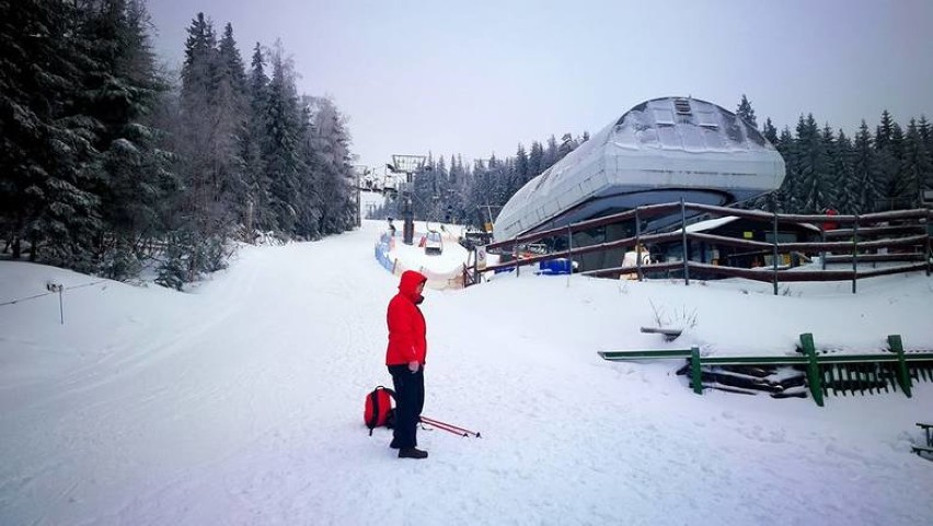 Wyciąg na Śnieżkę zamarzł. Nie wiadomo kiedy uda się go uruchomić [ ZDJĘCIA]