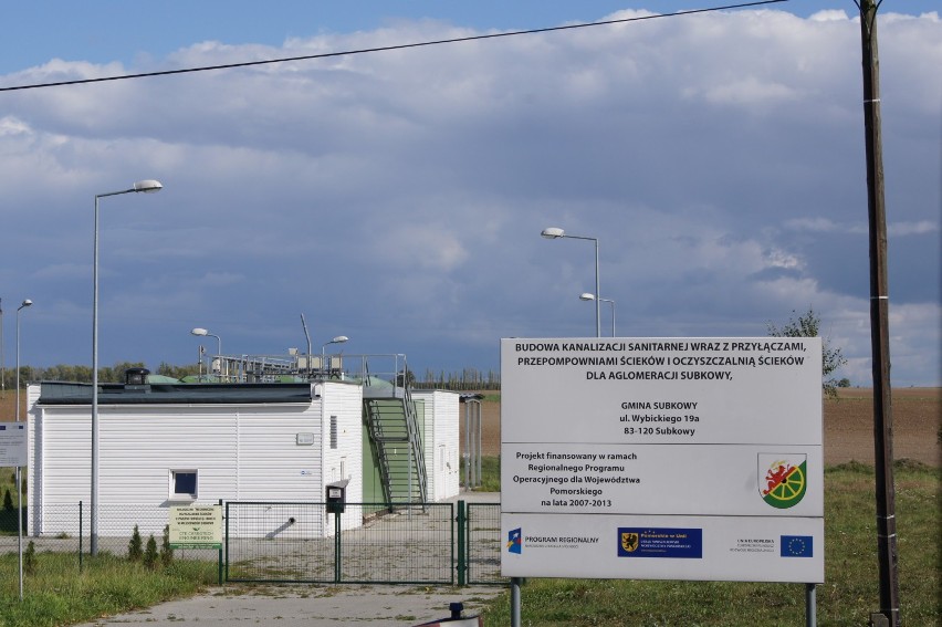 Nowo wybudowana oczyszczalnia ścieków w Subkowach