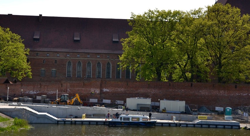 Przystań pasażerska w Malborku ciągle w budowie. Koniec jeszcze w maju?