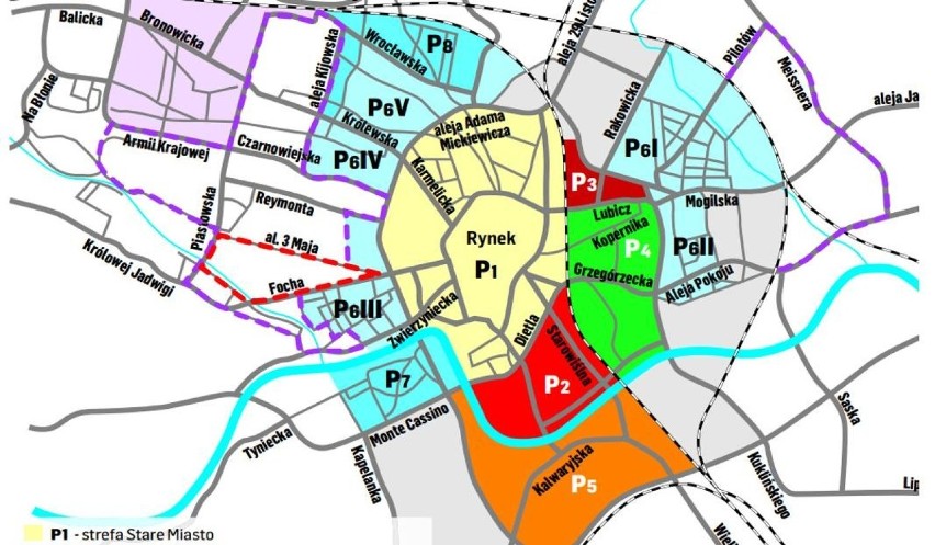 Kraków. Rewolucja  w parkowaniu, i ruchu kołowym w centrum, zacznie się już w wakacje