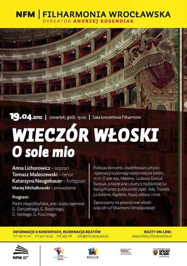 Wieczór włoski w Filharmonii

Włoska muzyka przez wieki...