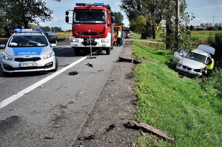 Tczewscy policjanci pracowali na miejscu wypadku w Zajączkowie Tczewskim [ZDJĘCIA]