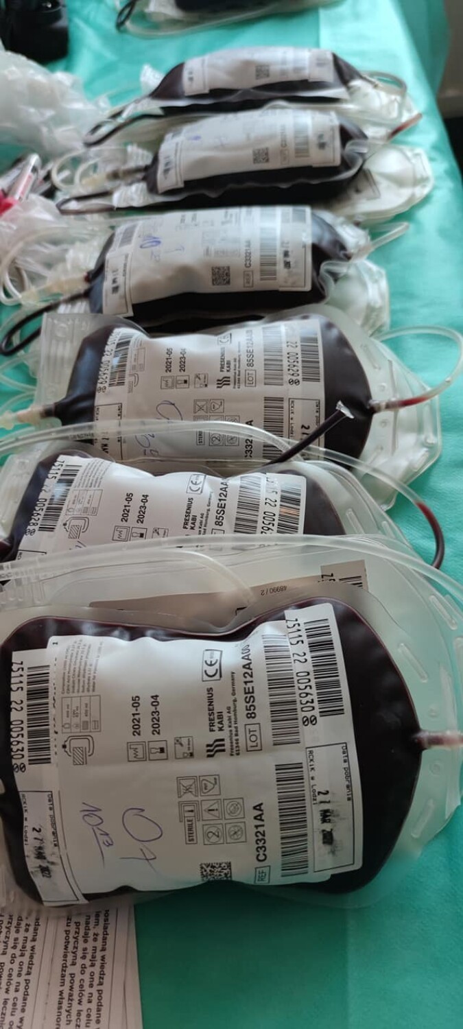 OSP w Boczkach Chełmońskich zorganizowało zbiórkę krwi dla Ukrainy. Chętnych nie brakowało