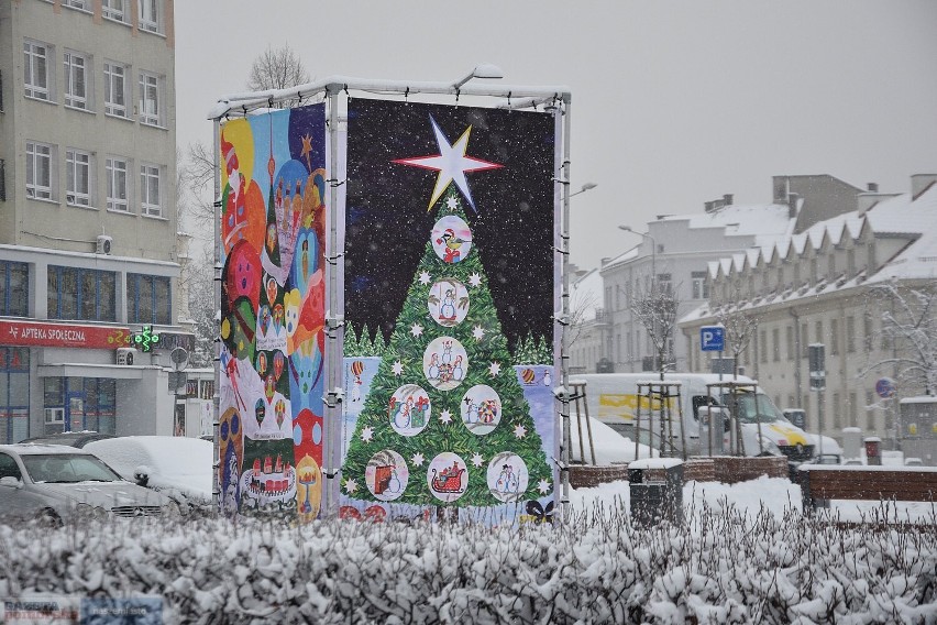 "Zima" we Włocławku - opady śniegu 10 grudnia 2021 r.