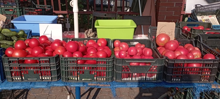 Pomidory w tym tygodniu kosztowały w zależności od wielkości...