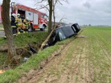 Groźny wypadek w Gorzewie. Audi zatrzymało się na drzewie