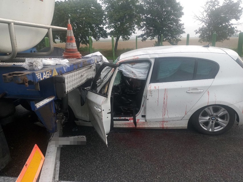 Wypadek na autostradzie A1 w powiecie aleksandrowskim