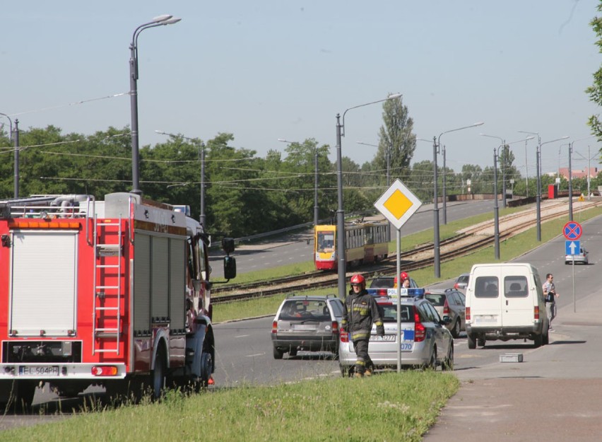 Wypadek na Przybyszewskiego w Łodzi. Karambol pięciu aut