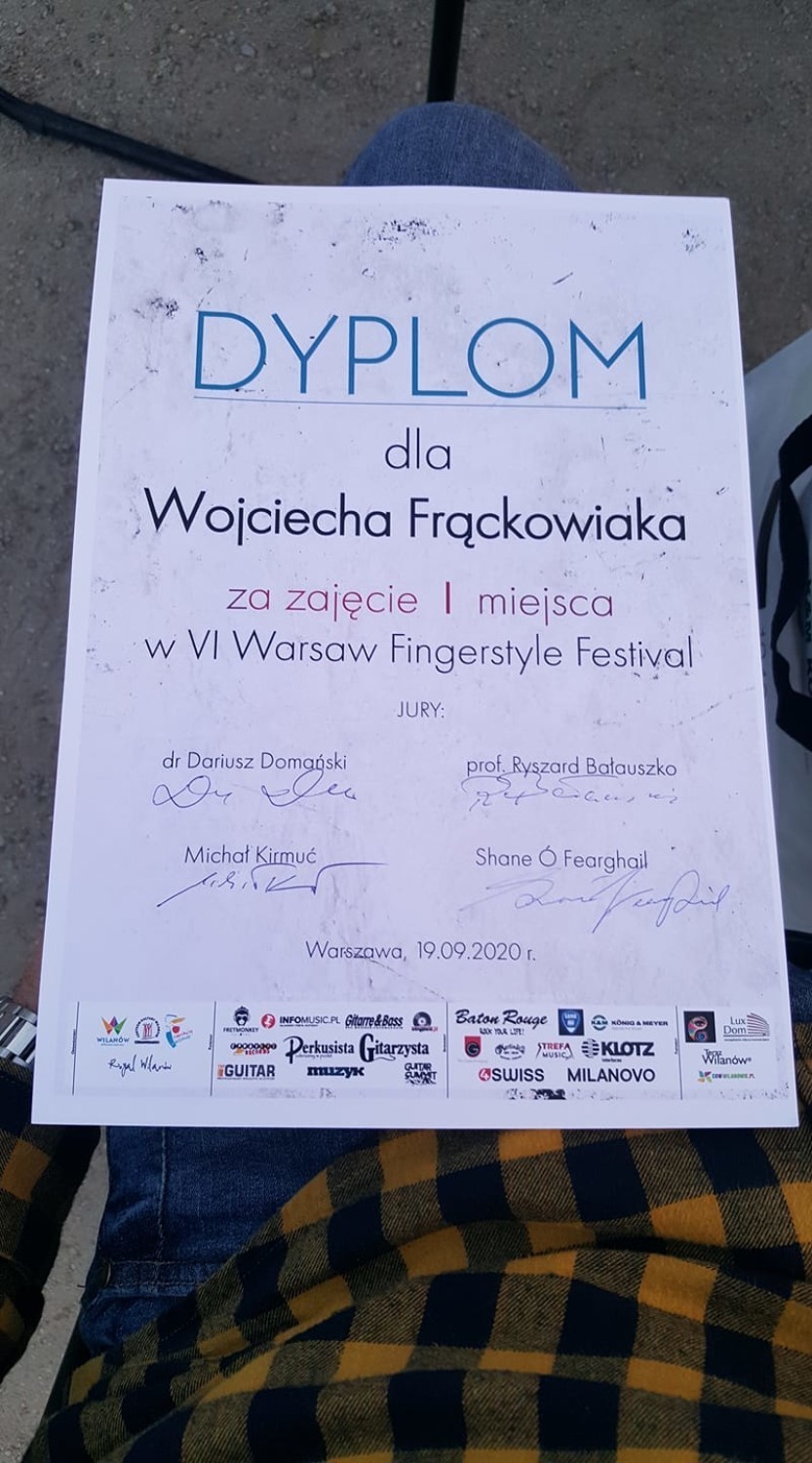Leszno. Wojciech Frąckowiak wygrał międzynarodowy gitarowy konkurs - Warsaw Fingerstyle Festival 2020 [ZDJĘCIA] 