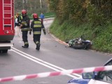 Poważny wypadek 39-letniego motocyklisty z Mikołowa. Rannego zabrał śmigłowiec [ZDJĘCIA]