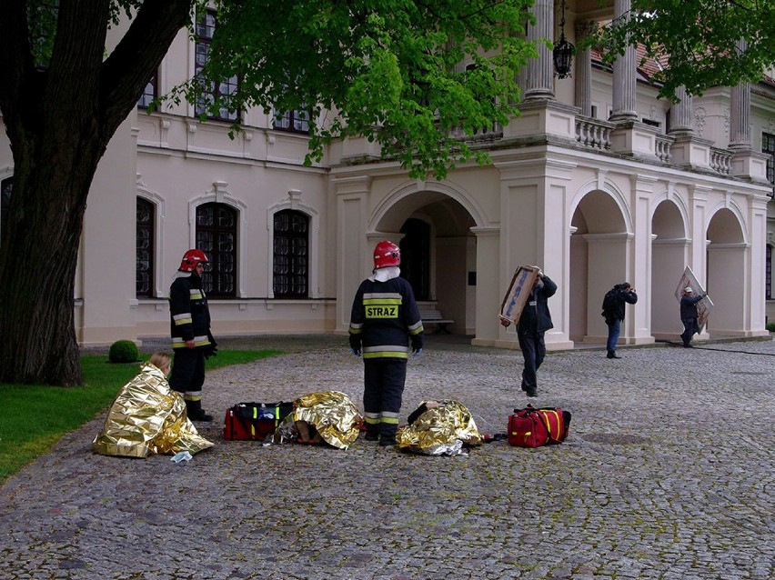 Ćwiczenia strażackie w Kozłówce