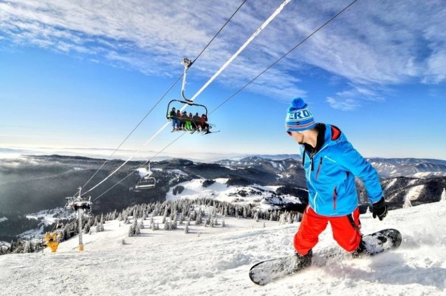 Stok narciarski Strybskie Pleso w słowackich Tatrach Wysokich