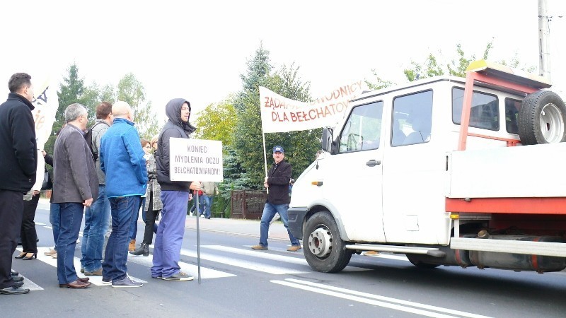 Blokada DK 8  na ul. Lipowej w Bełchatowie