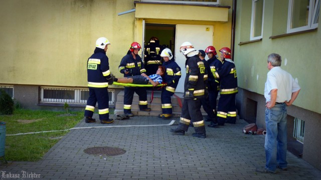 Strażacy ćwiczyli w Zespole Szkół nr 10 w Kaliszu