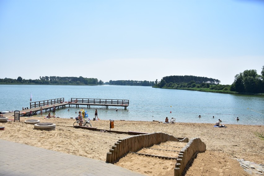 Plaża w Laskowie, gmina Janowiec Wielkopolski.