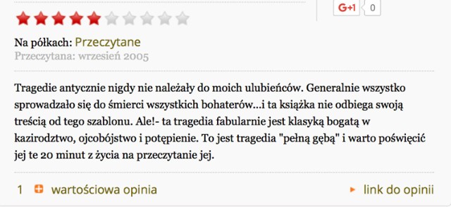 Recenzja książki Sofoklesa, "Król Edyp"