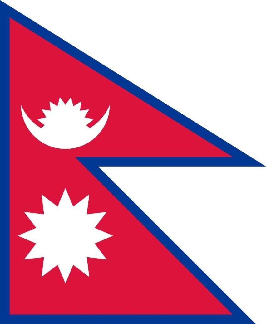 Flaga Nepalu cała jest dziwne i wyjątkowa. Jako jedyna na...