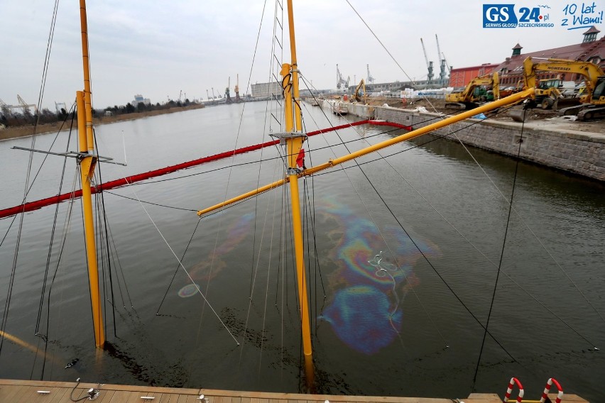 Szczecin: Jacht Down North zatonął w marinie przy wyspie Grodzkiej
