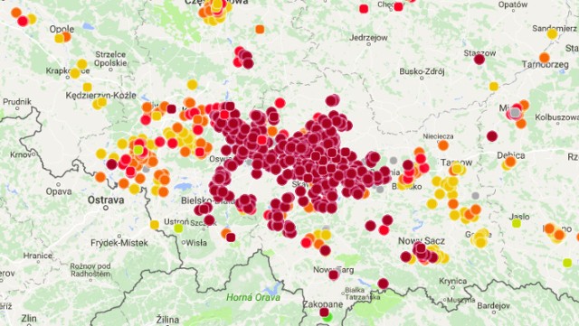 Tak prezentował się Kraków i większość województwa w piątek wieczorem. Prognozy tego nie przwidziały