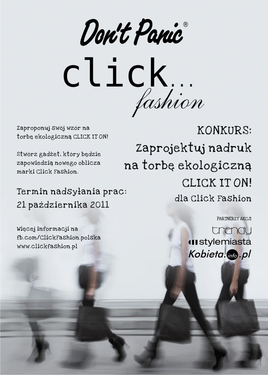 Konkurs Click Fashion: zaprojektuj nadruk na torbę ekologiczną  i wygraj voucher na zakupy!