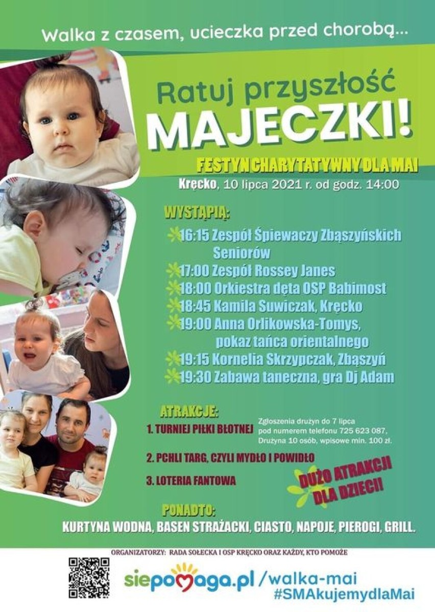 Gmina Zbąszynek. Charytatywny Festyn dla Mai w Kręcku. Sobota 10 lipca 2021