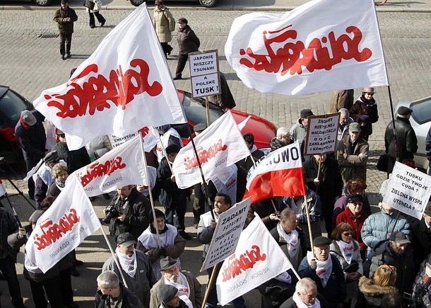 Protest emerytów i rencistów w Gdańsku (fot. K. Misztal)