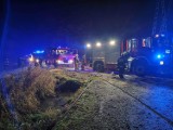 Nocny ogień w dolinie Popradu. W akcji pięć zastępów strażackich PSP i OSP