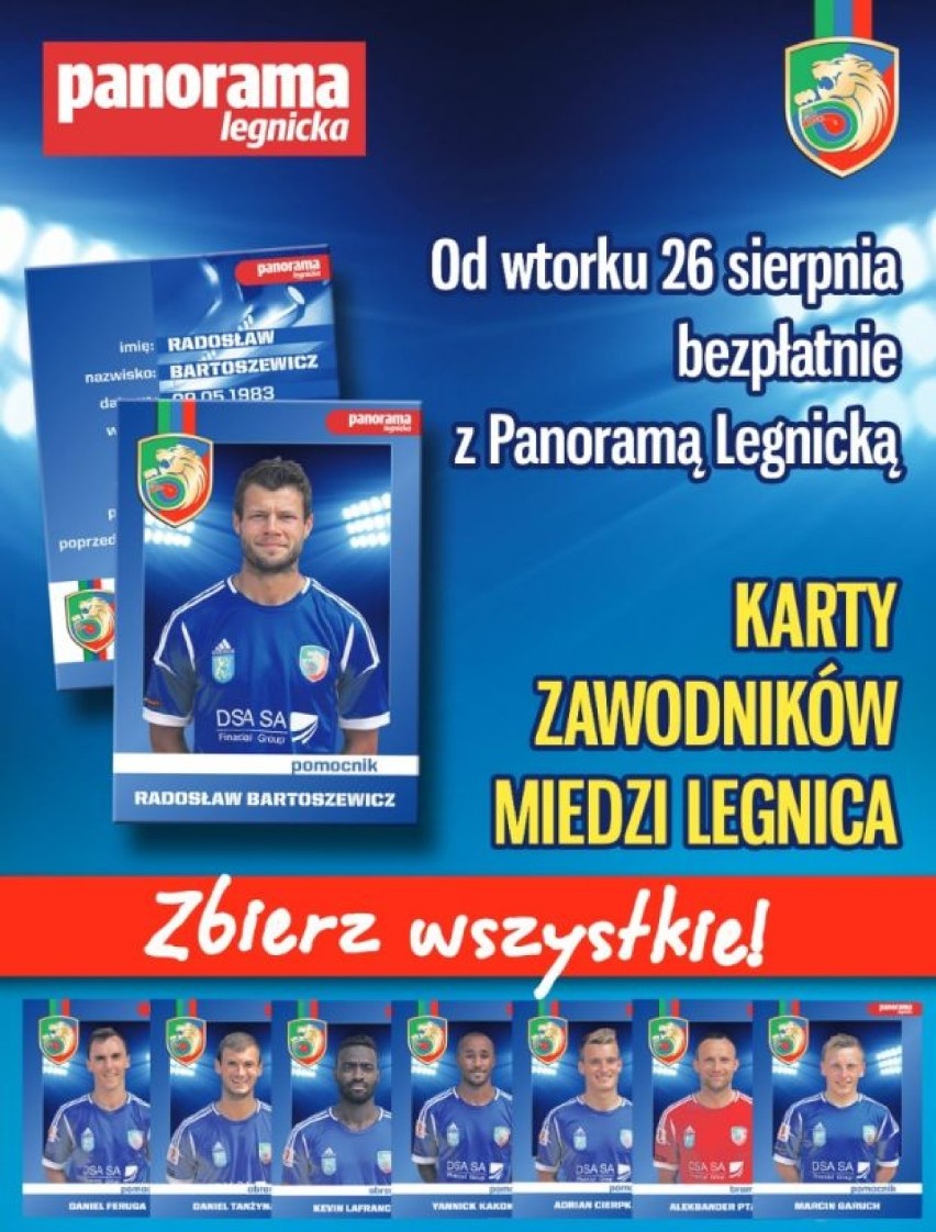 Zbieracie karty z piłkarzami Miedzi Legnica? Dziś kolejna,...