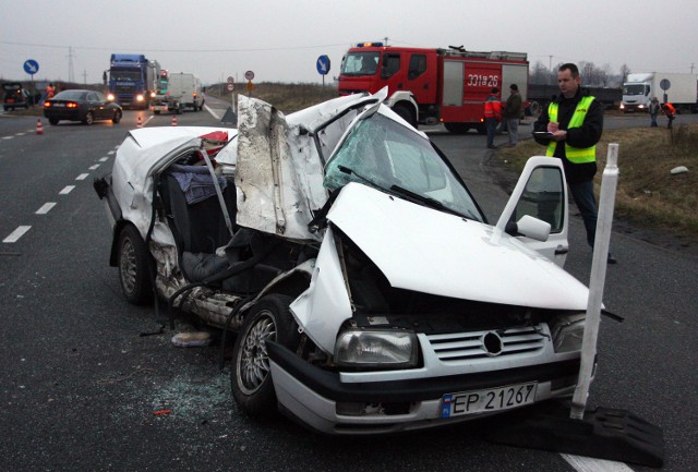 Pasażer vw zginął na miejscu