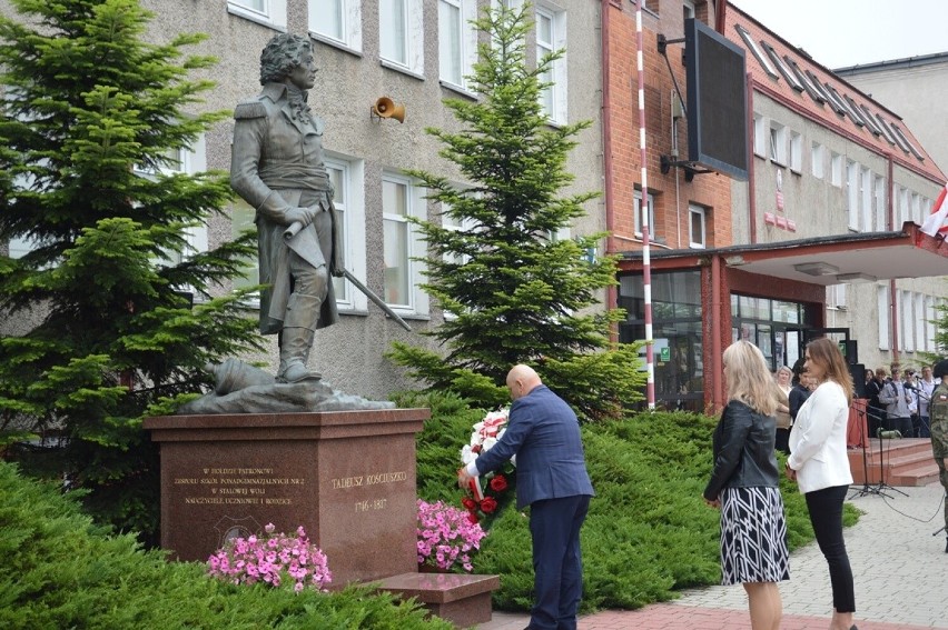 Składanie wieńców przed pomnikiem Tadeusza Kościuszki przed...