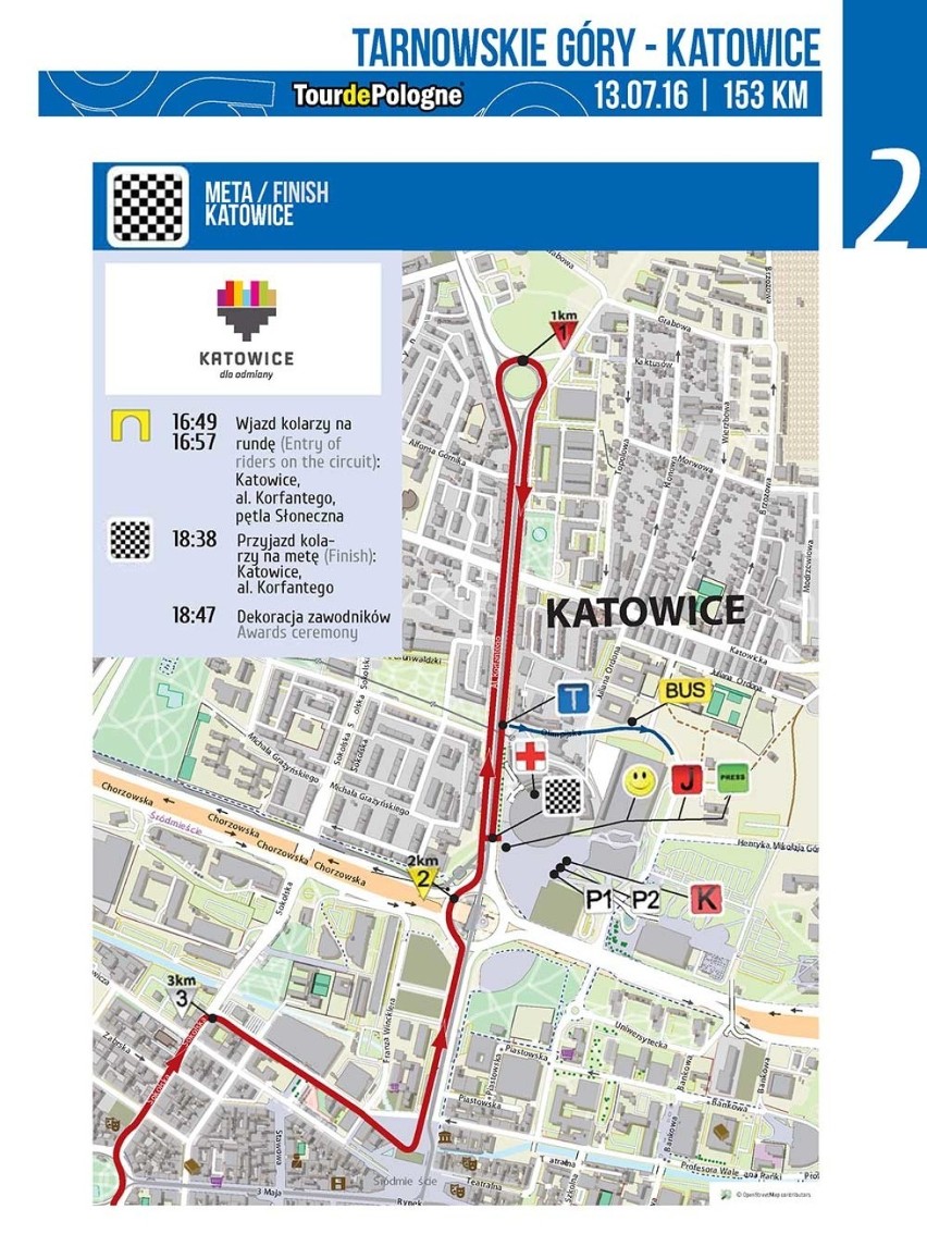 Tour de Pologne 2016: Tarnowskie Góry - Katowice 13.07 [MAPY, SZCZEGÓŁY]