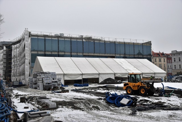 Rozbudowa galerii Solaris Center w Opolu - stan na koniec stycznia 2019 roku.