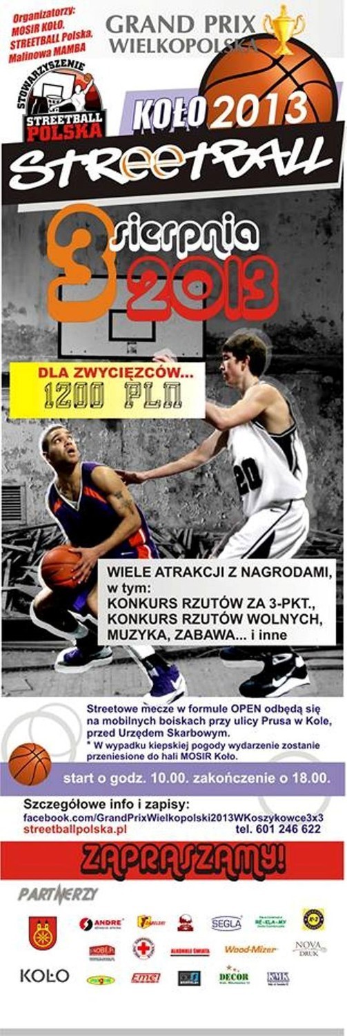 Grand Prix Wielkopolski w koszykówce ulicznej odbędzie się w Kole