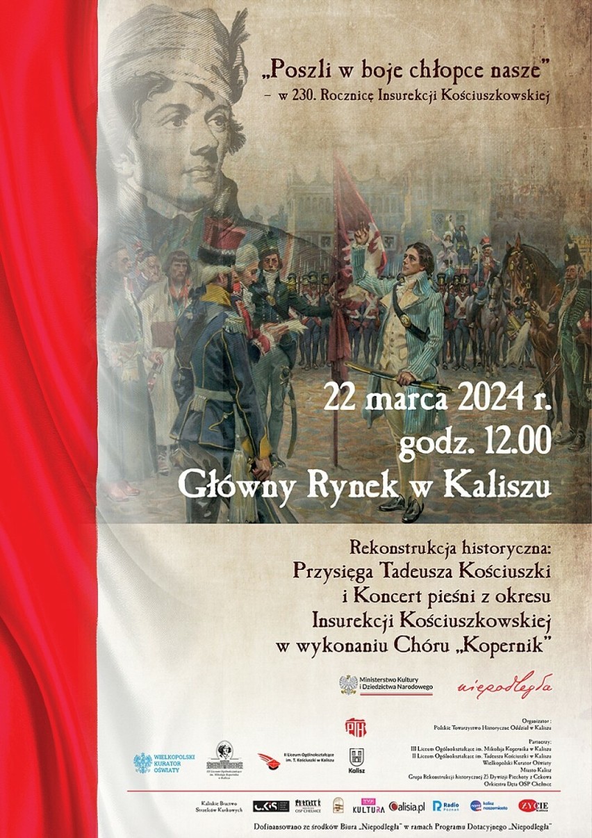 230. rocznica insurekcji kościuszkowskiej. Na Głównym Rynku w Kaliszu odbędzie się rekonstrukcja historyczna